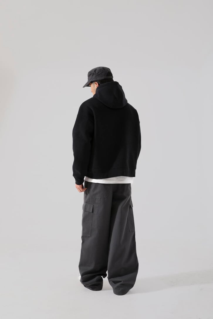 Unyıeldıngness Nakışlı Siyah Oversize Hoodie