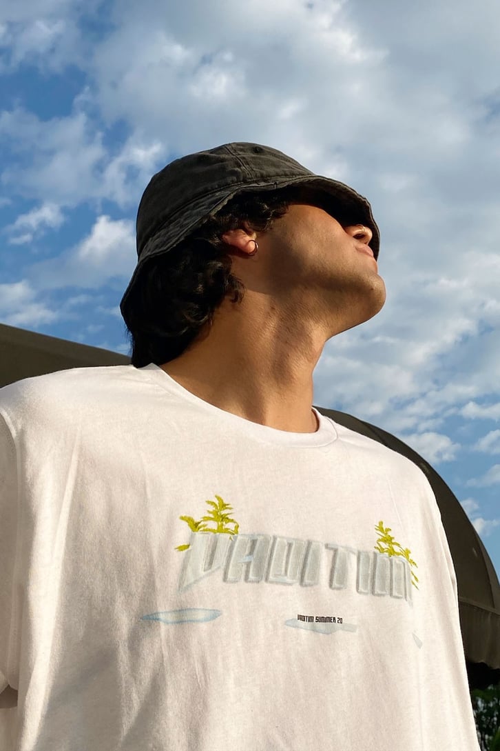 Vaditim Summer Baskılı Beyaz Oversize Tshirt