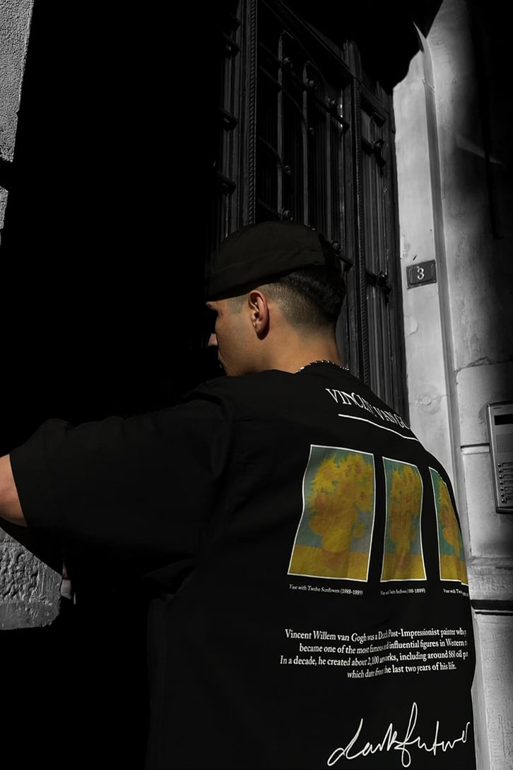 Van Gogh Sırt Baskılı Oversize Tshirt