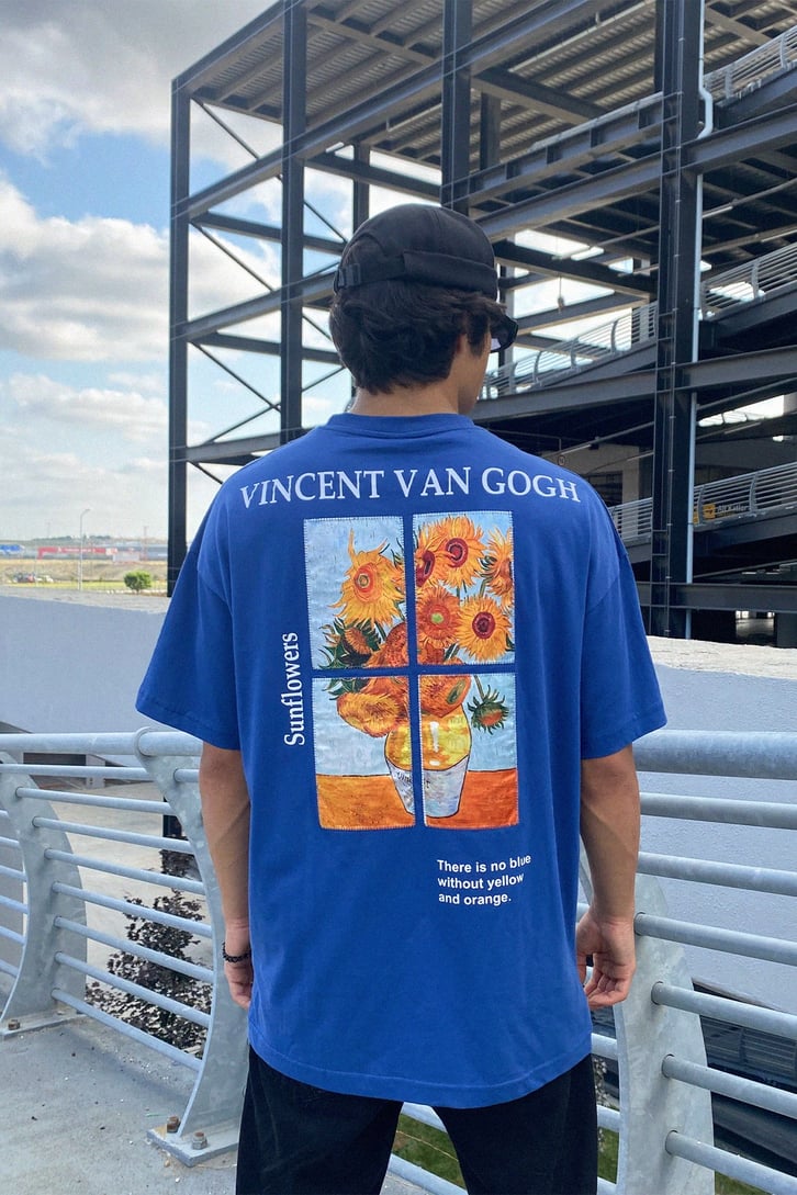 Van Gogh Sırt Baskılı Oversize Tshirt