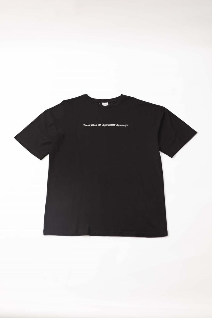 Van Gogh Sırt Baskılı Siyah Oversize Tshirt