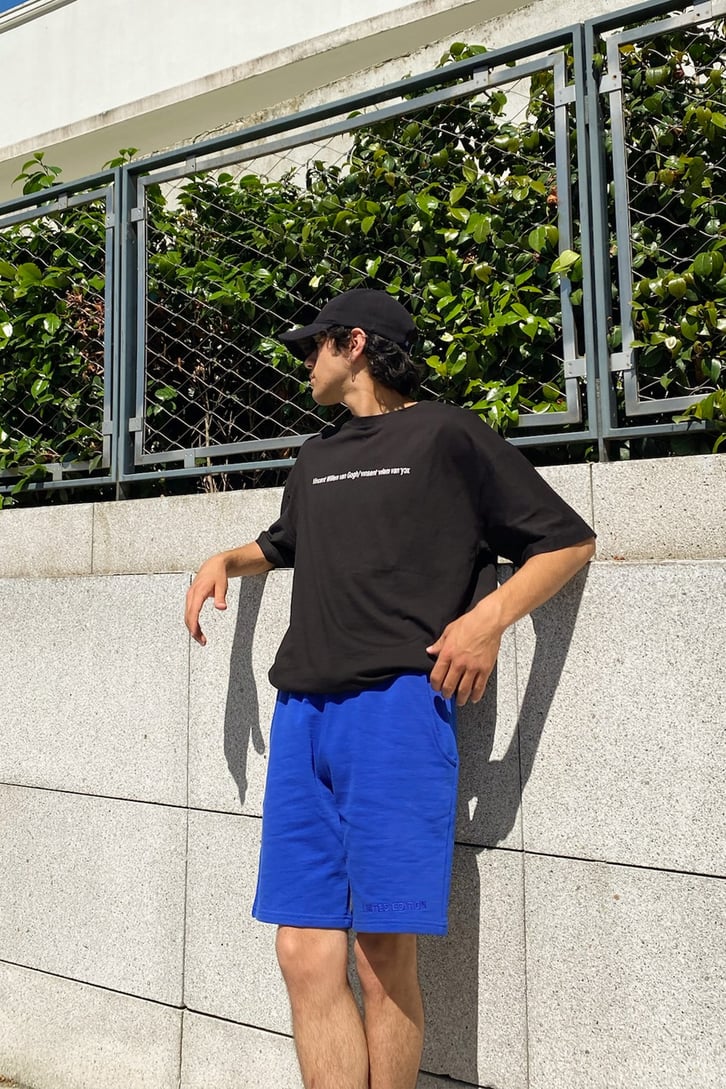 Van Gogh Sırt Baskılı Siyah Oversize Tshirt