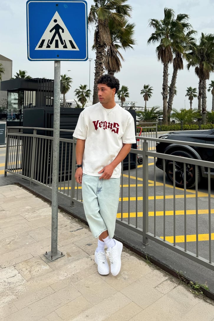 Vegas Taş İşlemeli Tişört