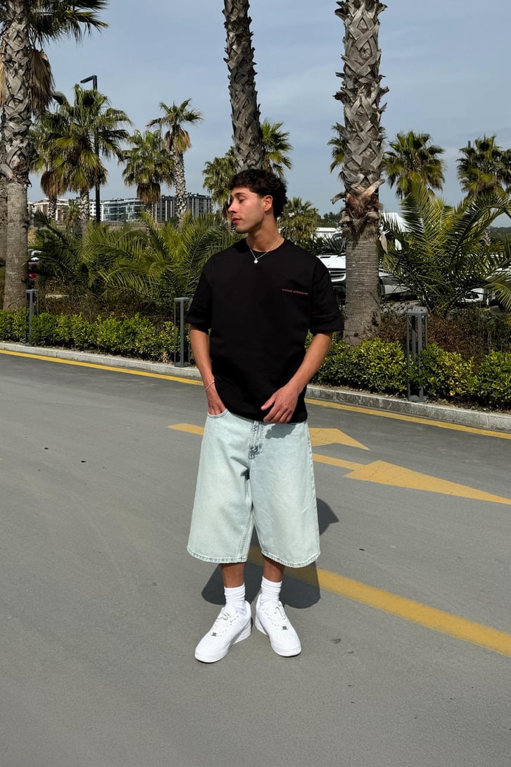 Vıntage Baskılı Ekru Oversize Tişört