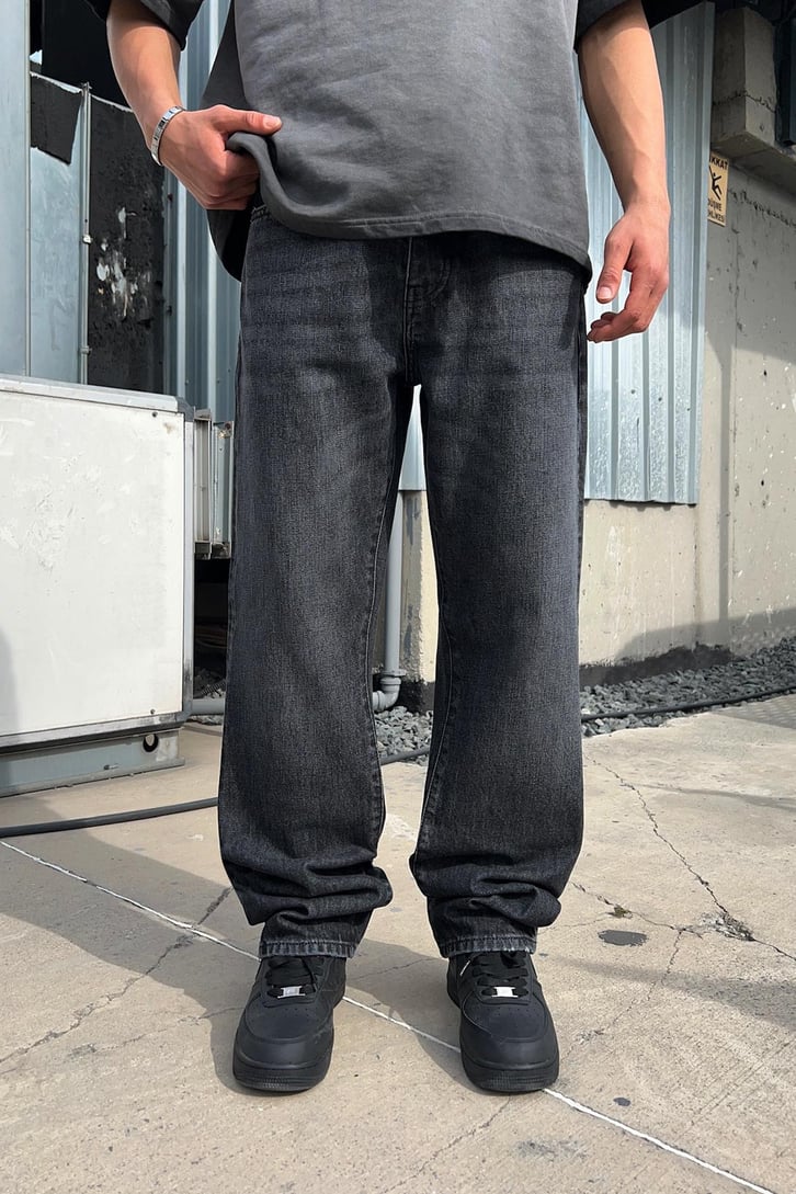 Vıntage Green Washed Baggy Jean
