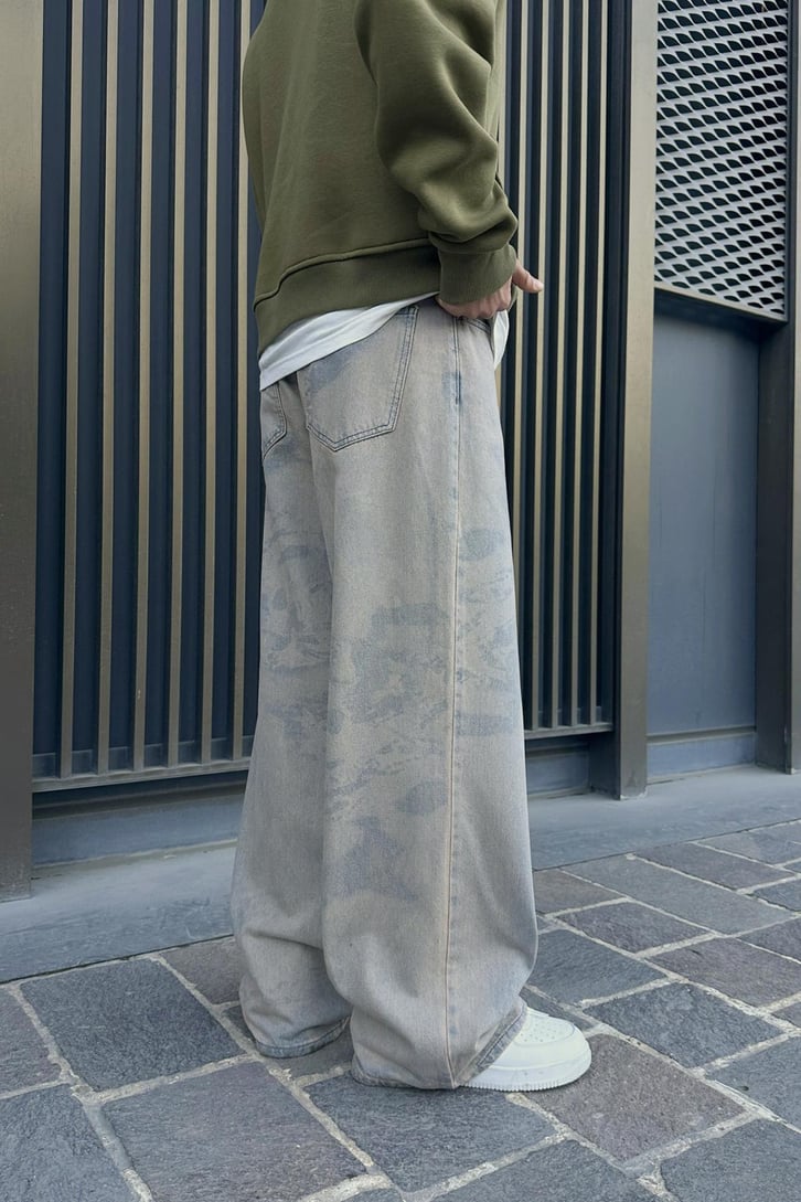 Vintage Green Yıkamalı Jean