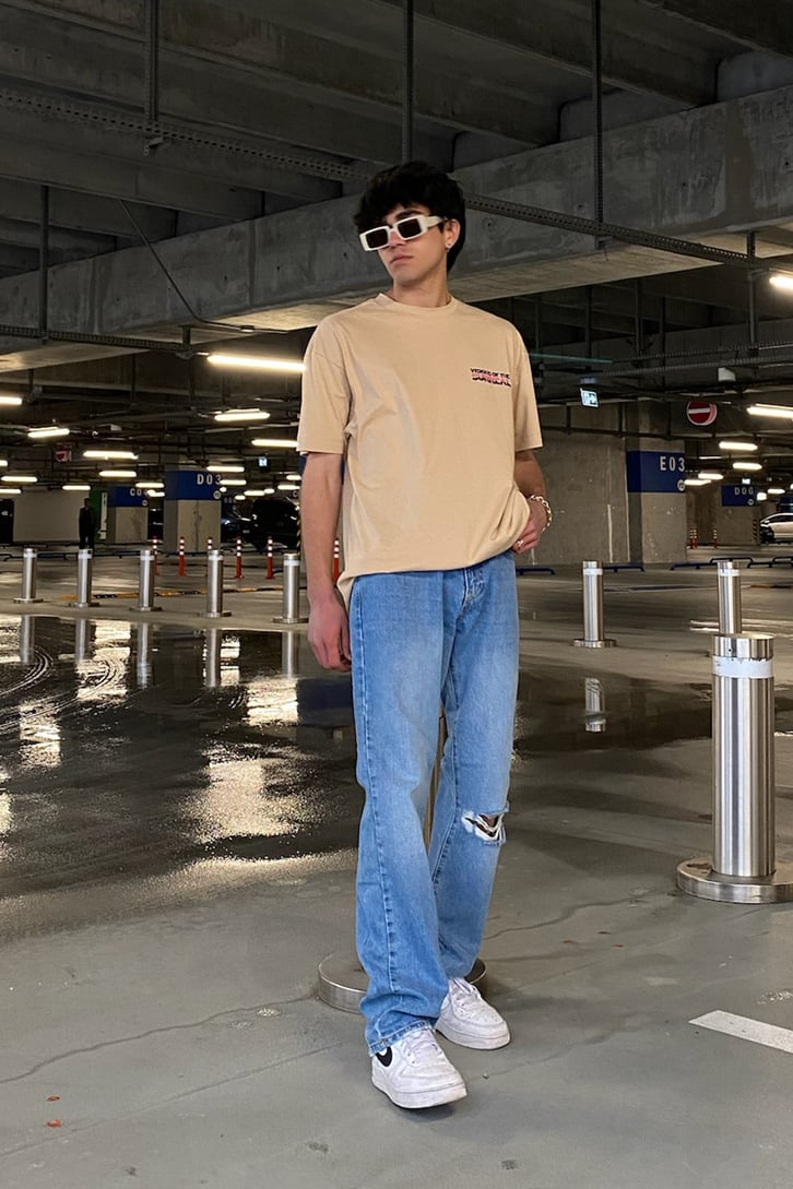 Vision is Surreal Baskılı Oversize Tshirt