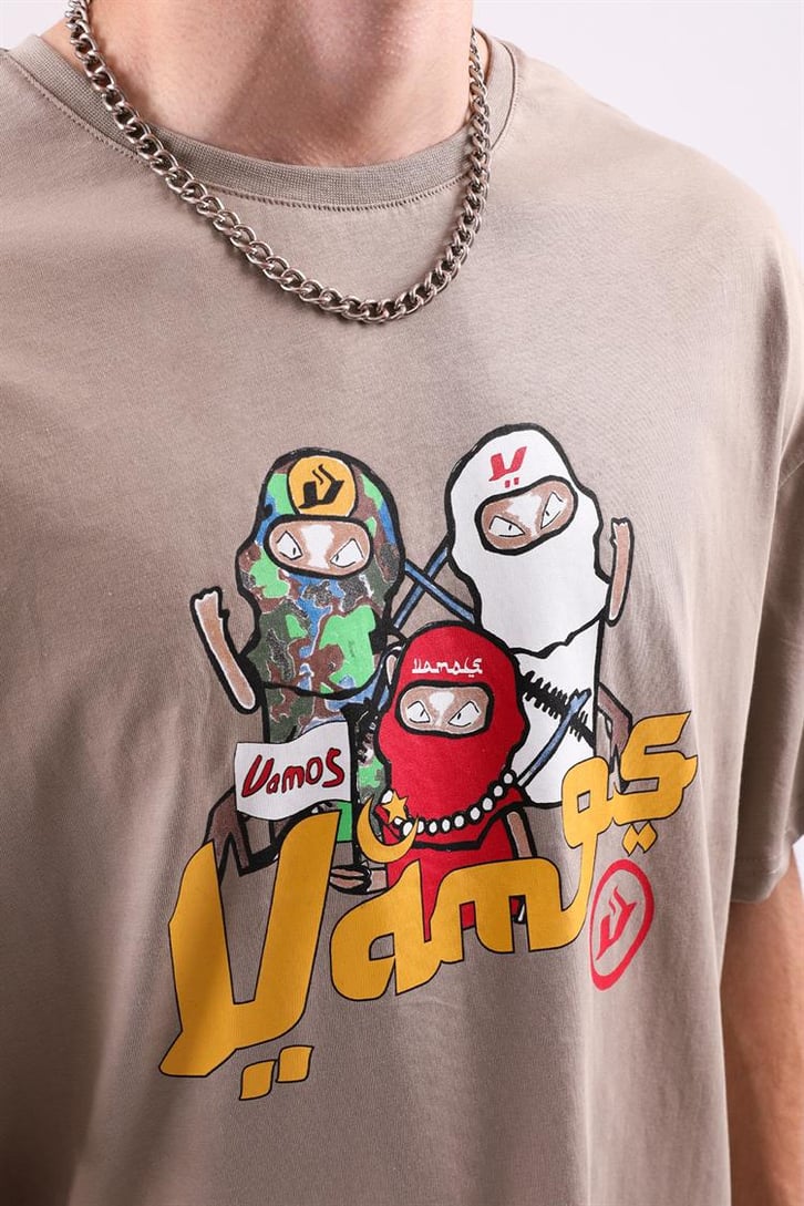 Vms Ninja Baskılı Siyah Tshirt