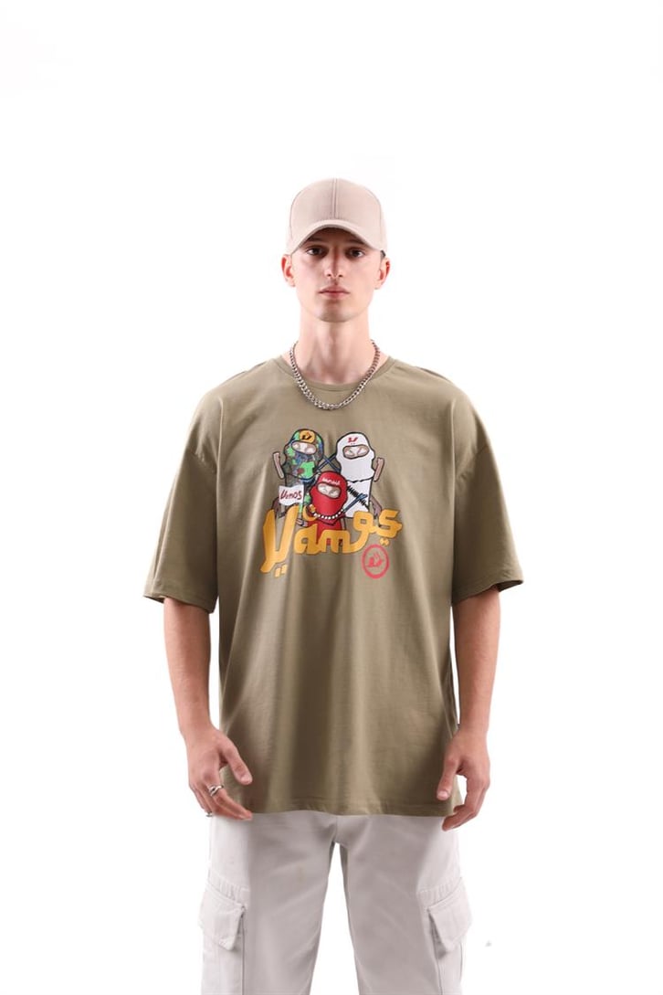 Vms Ninja Baskılı Siyah Tshirt