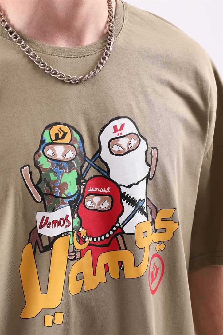Vms Ninja Baskılı Siyah Tshirt