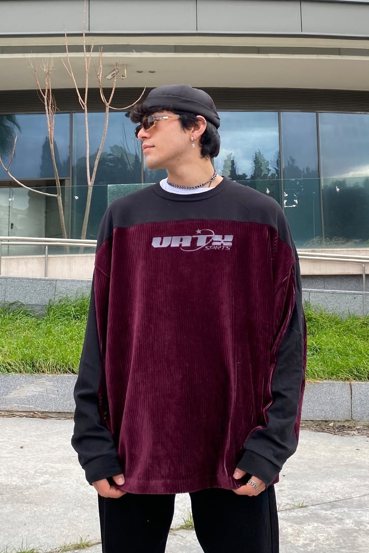 VRTX Sprts Kadife Detay Oversize  Sweatshirt
