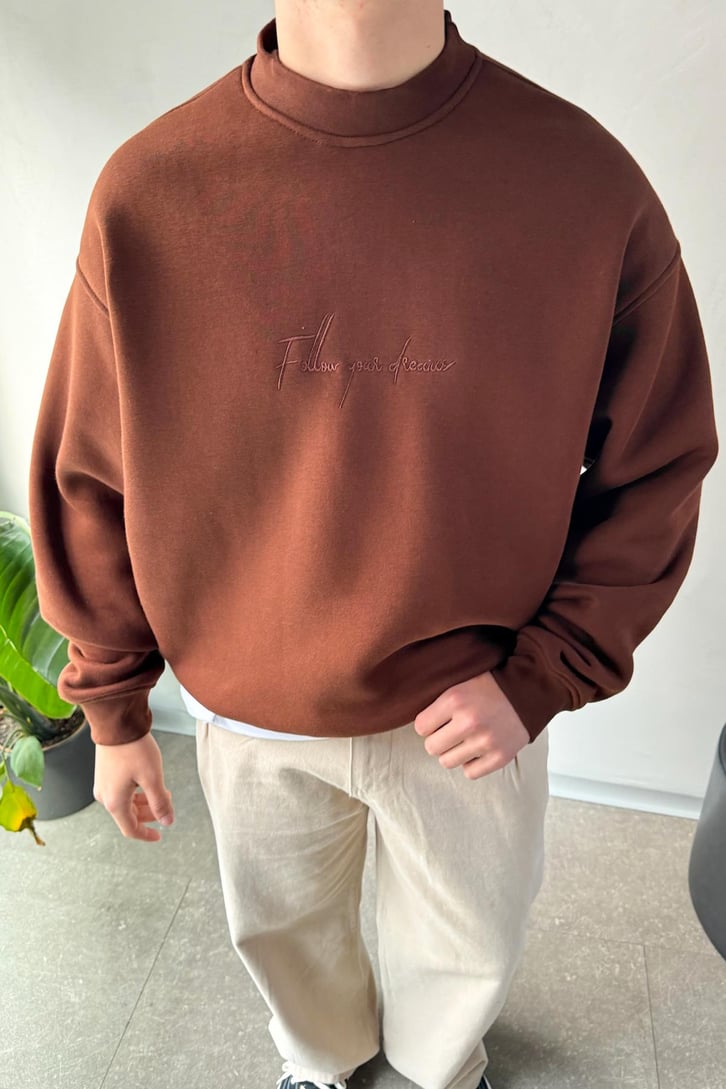 Waste Never Sırt Nakışlı Oversize Sweatshirt
