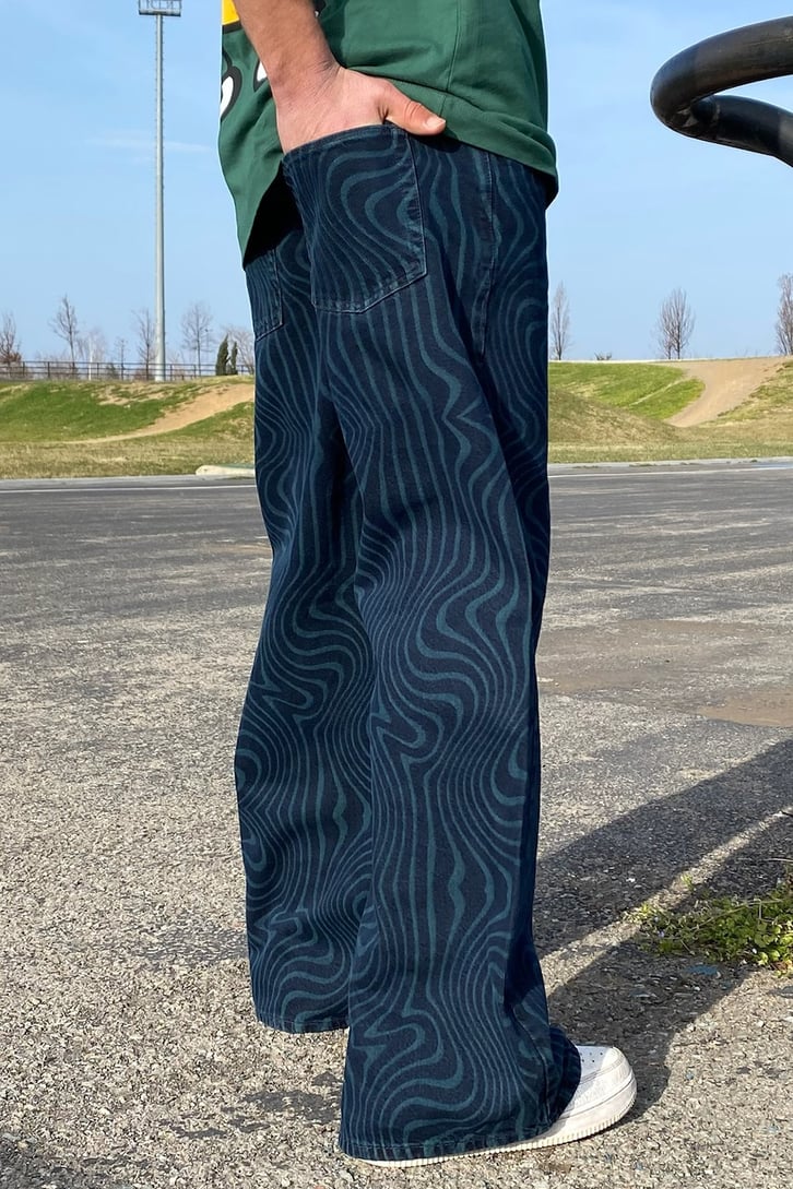 Wave Laser Printed Special Baggy Jean