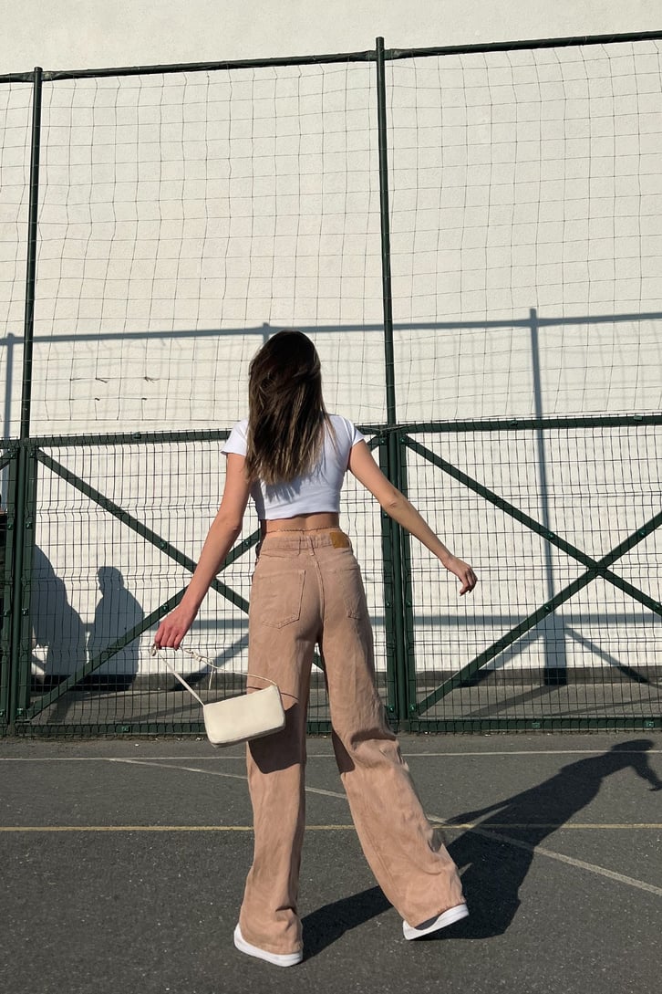 Wave Pattern Baggy Jean