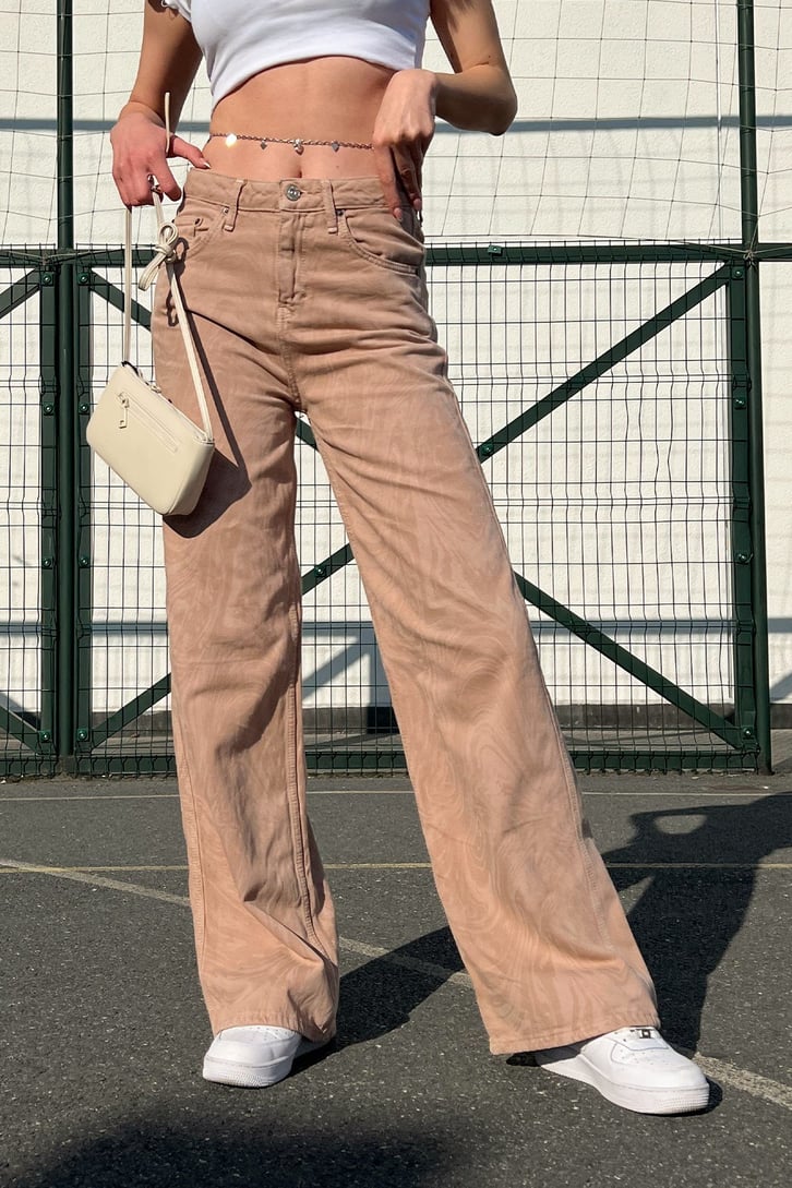 Wave Pattern Baggy Jean