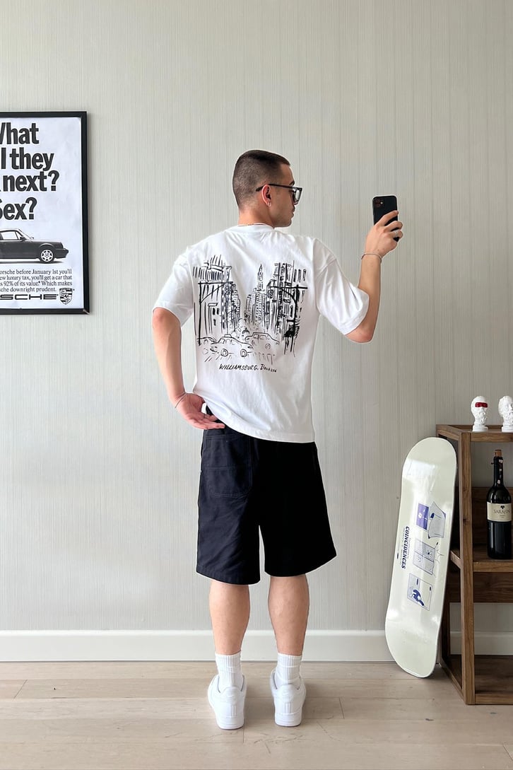 WB Brooklyn Baskılı Oversize Tişört
