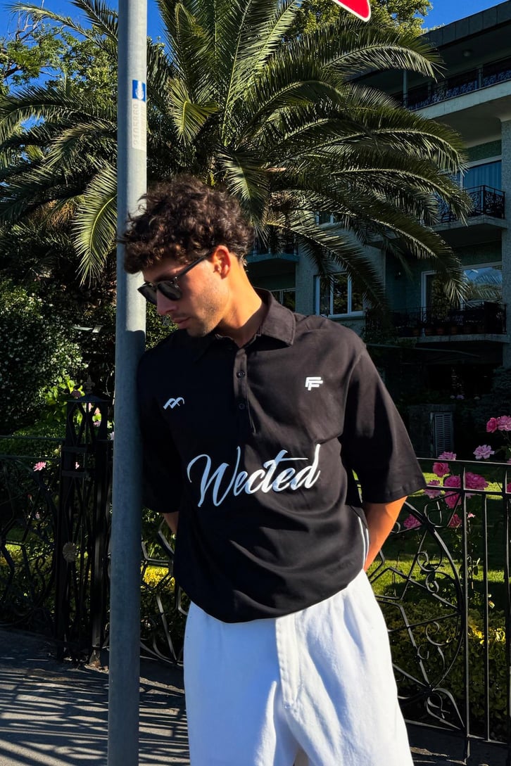 Wected Baskılı Biyeli Tişört