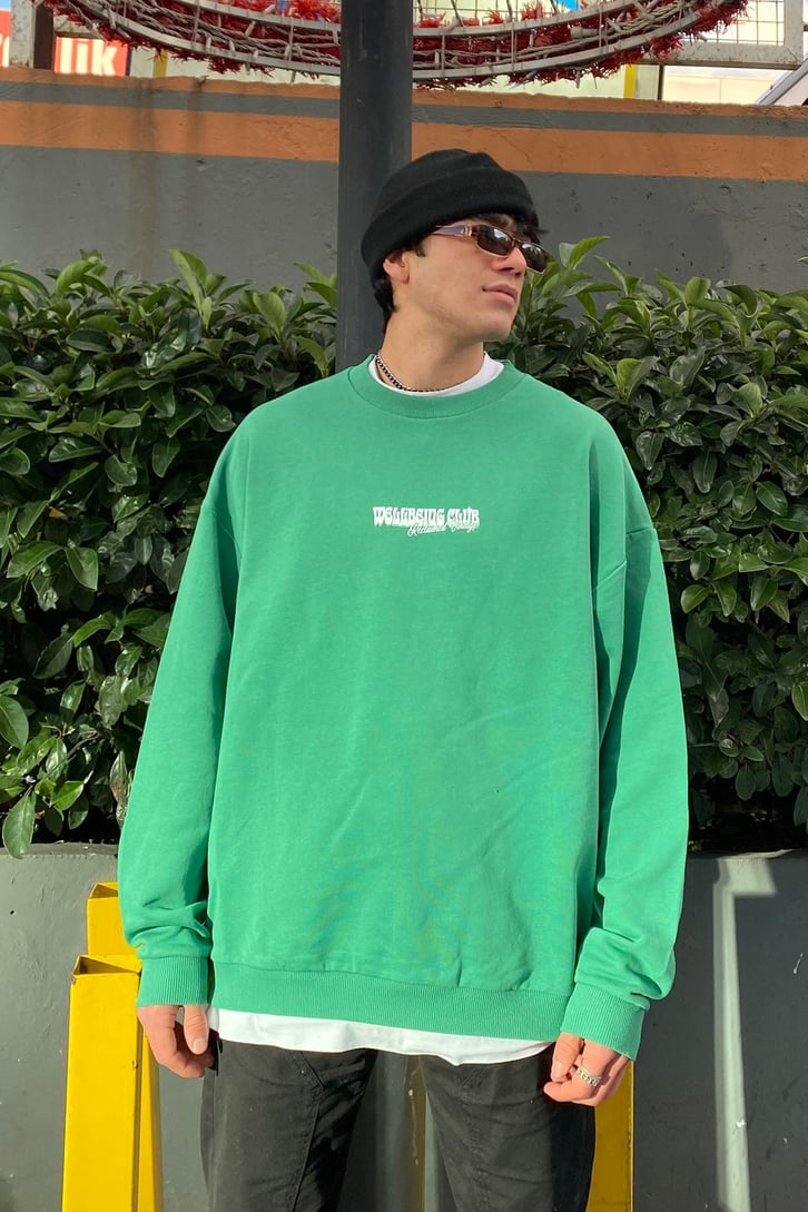 Wellbeing Club Oversize Printed Sweatshirt
