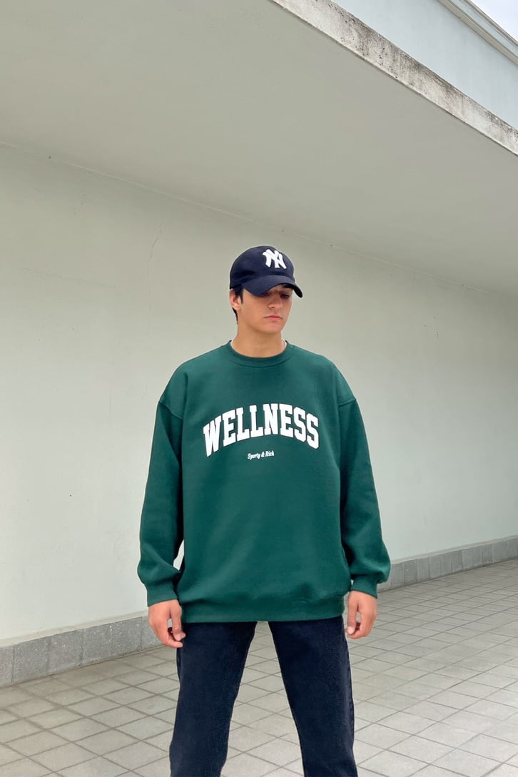 Wellness Baskılı Oversize Sweatshirt