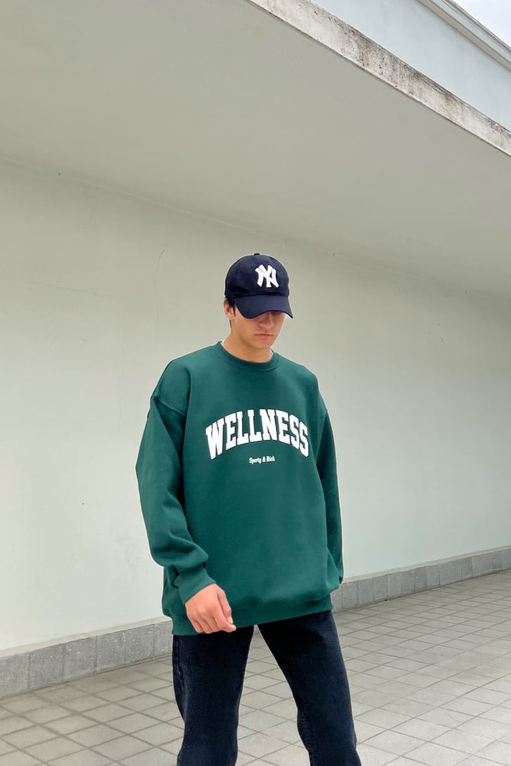 Wellness Baskılı Oversize Sweatshirt