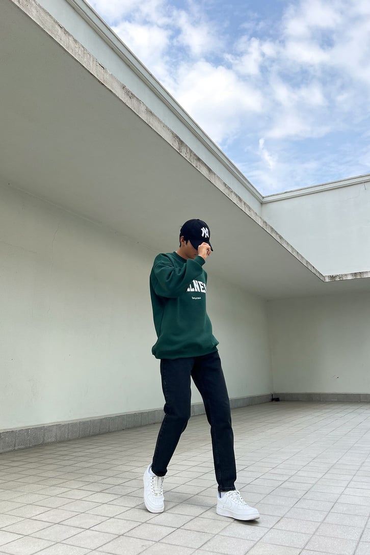 Wellness Baskılı Oversize Sweatshirt