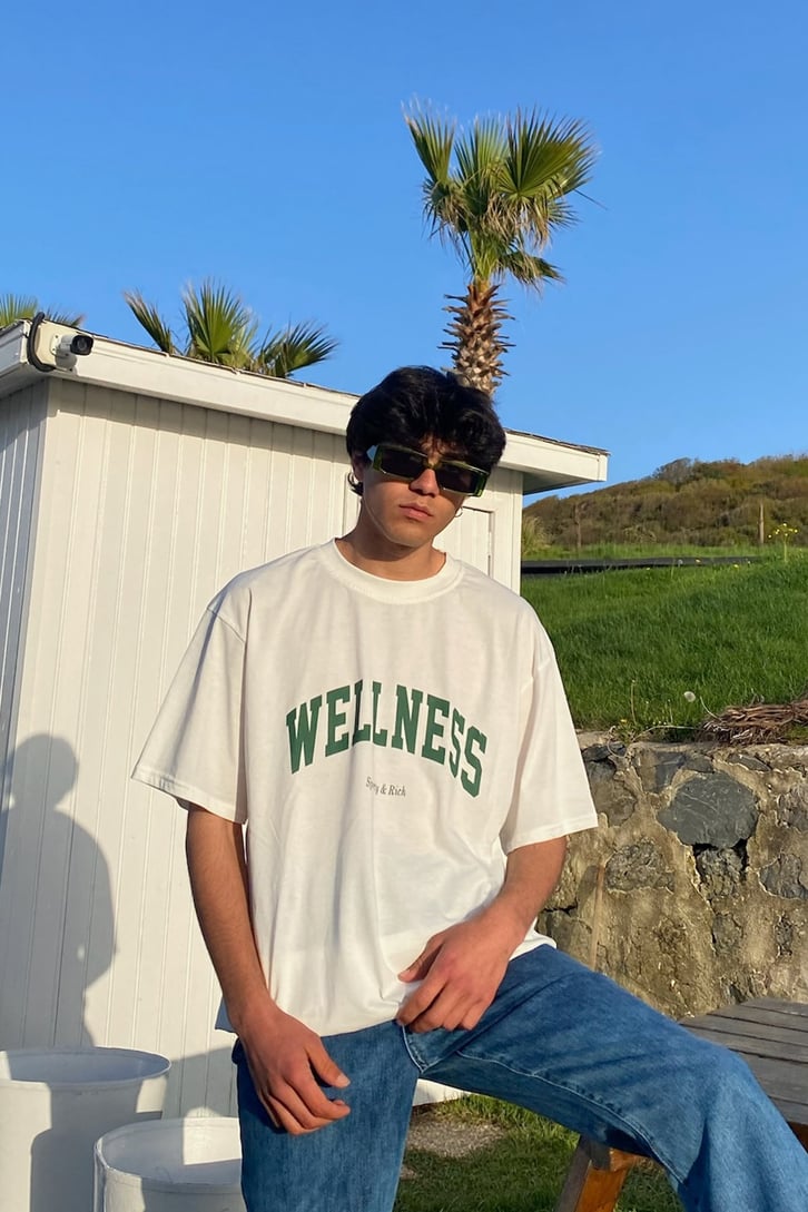 Wellness Baskılı Oversize Tshirt