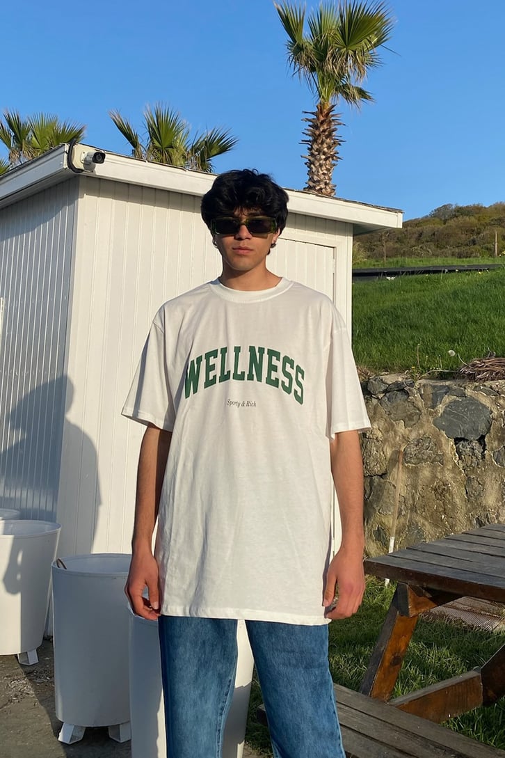 Wellness Baskılı Oversize Tshirt