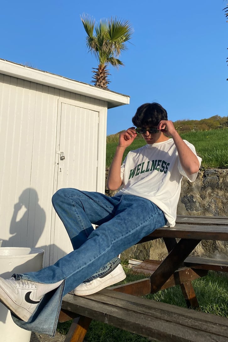 Wellness Baskılı Oversize Tshirt