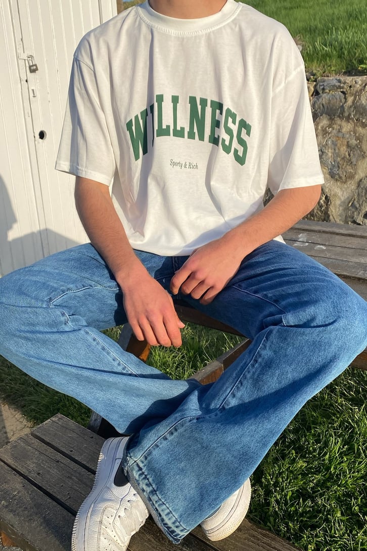Wellness Baskılı Oversize Tshirt