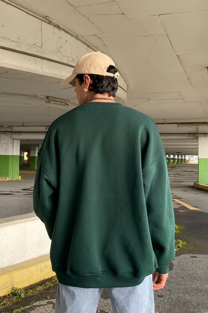 Welness Yeşil Oversize Sweatshirt