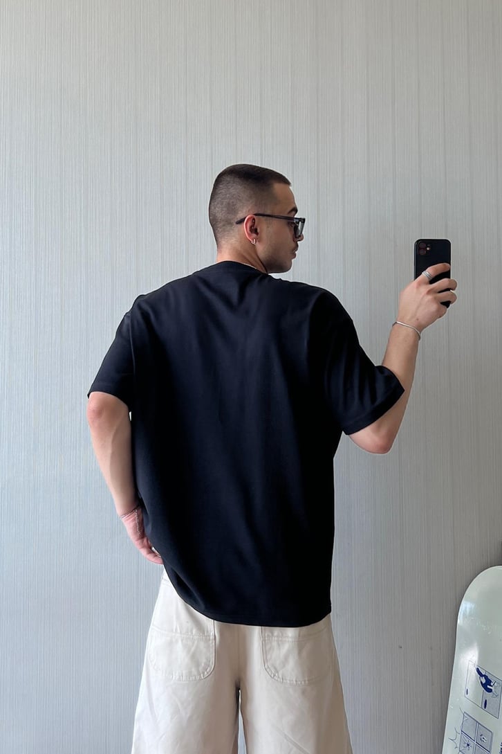 When U Call Baskılı Oversize Tişört
