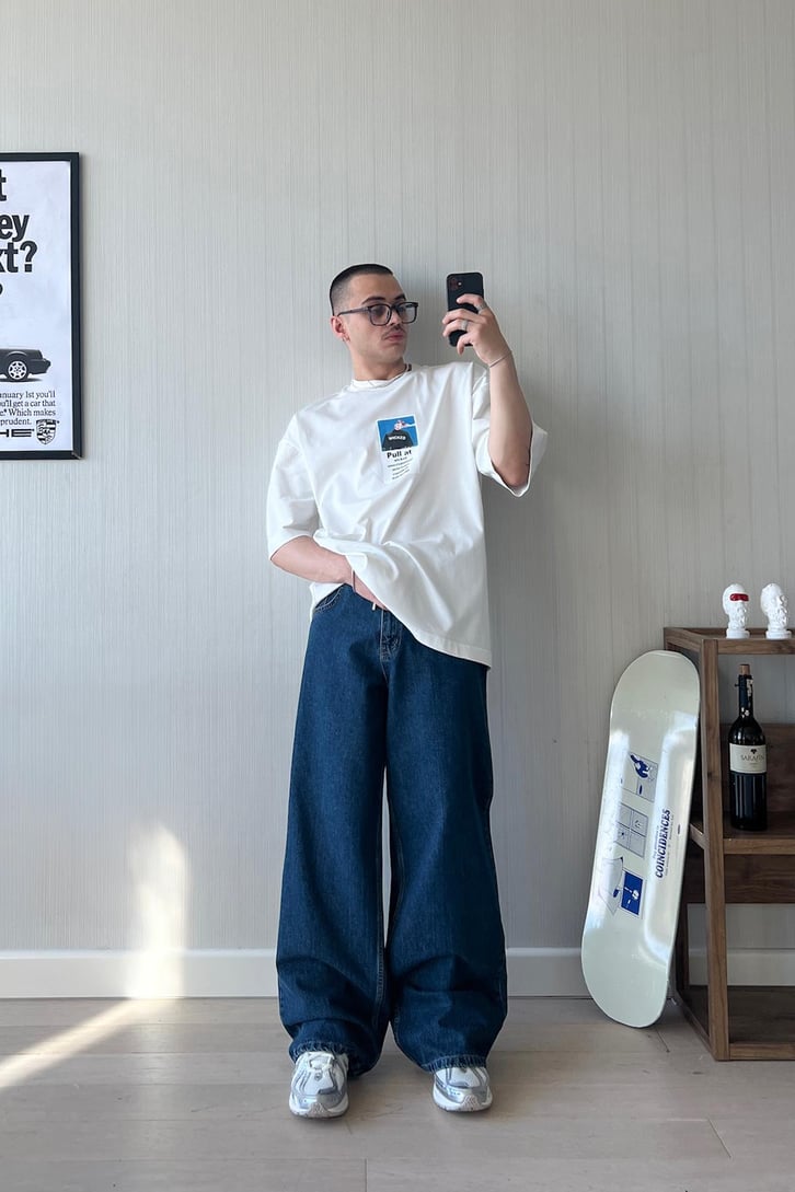 Wicked Baskılı Oversize Tişört