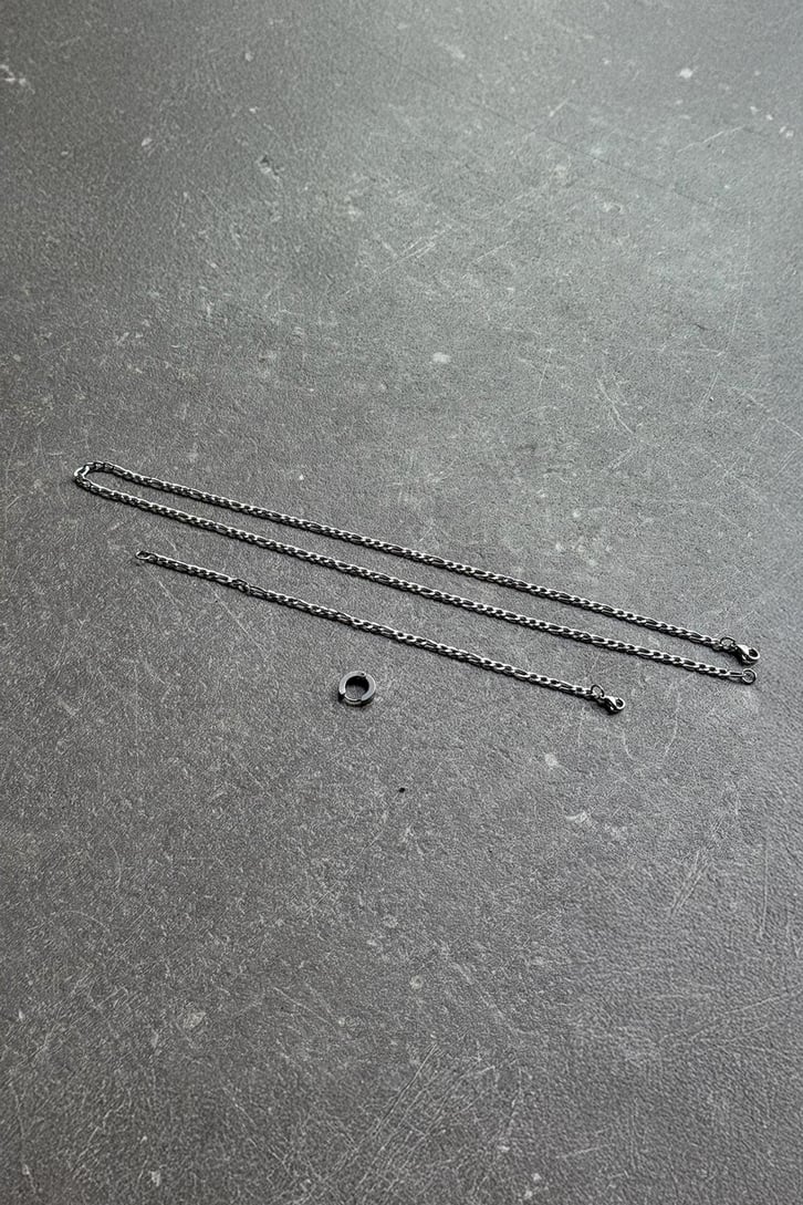Wide Chain Model Gümüş Set