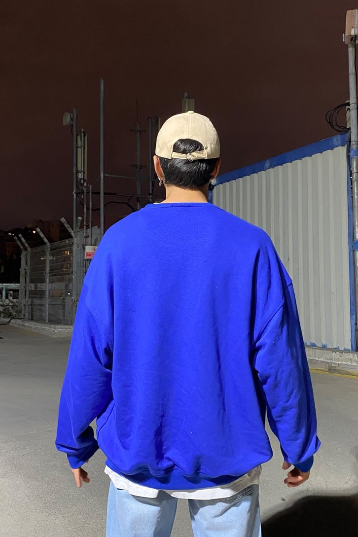 WORLD WIDE YAZI BASKILI OVERSIZE SWEATSHIRT