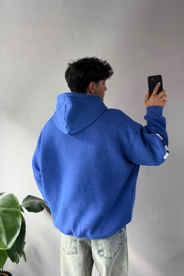 Worldwide Baskılı Oversize Hoodie