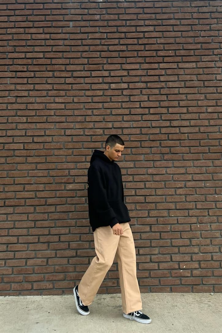 Worldwide Bear Sırt Baskılı Siyah İçi Pamuklu Oversize Hoodie