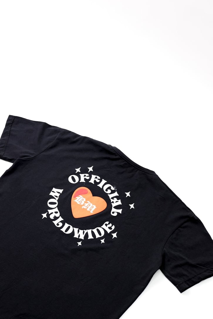 Worldwide Sırt Baskılı Siyah Oversize Tshirt