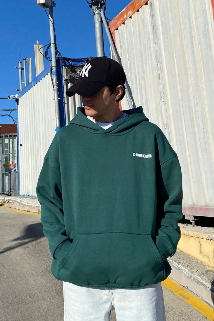 Worst Behavior Chest Printed Oversize Premium Hoodie