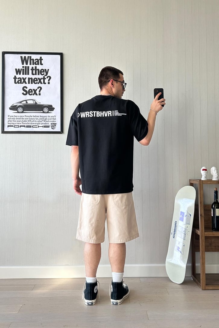 WRST Baskılı Oversize Tişört