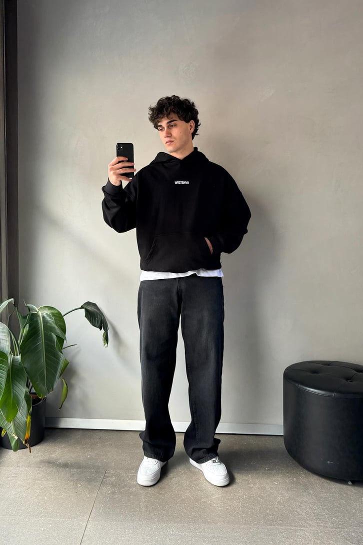 Wrstbhvr Nakışlı Oversize Hoodie