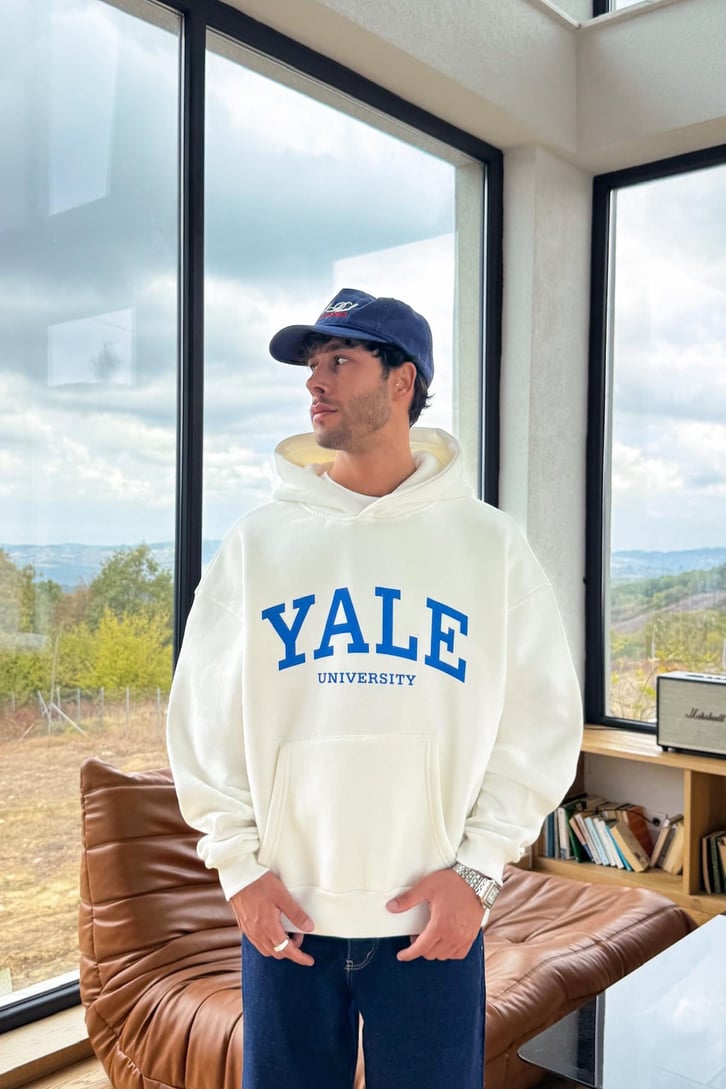 Yale Baskılı Hoodie
