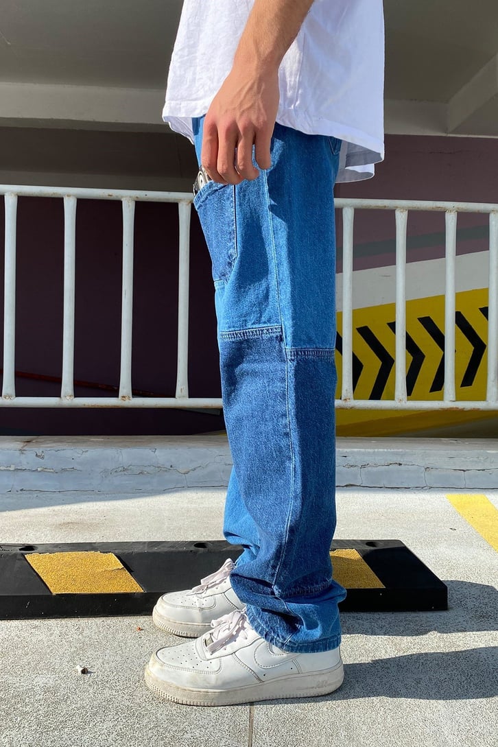 YAMALI CEP DETAYLI URBAN STYLE BAGGY JEAN