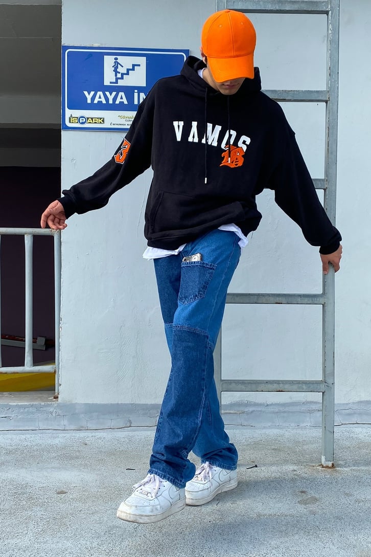 YAMALI CEP DETAYLI URBAN STYLE BAGGY JEAN