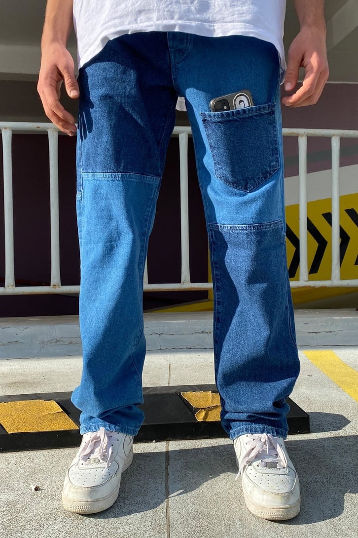 YAMALI CEP DETAYLI URBAN STYLE BAGGY JEAN