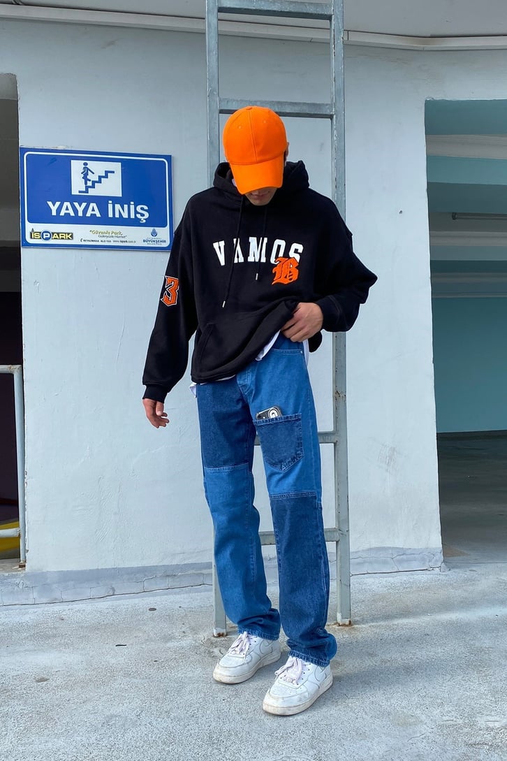 YAMALI CEP DETAYLI URBAN STYLE BAGGY JEAN