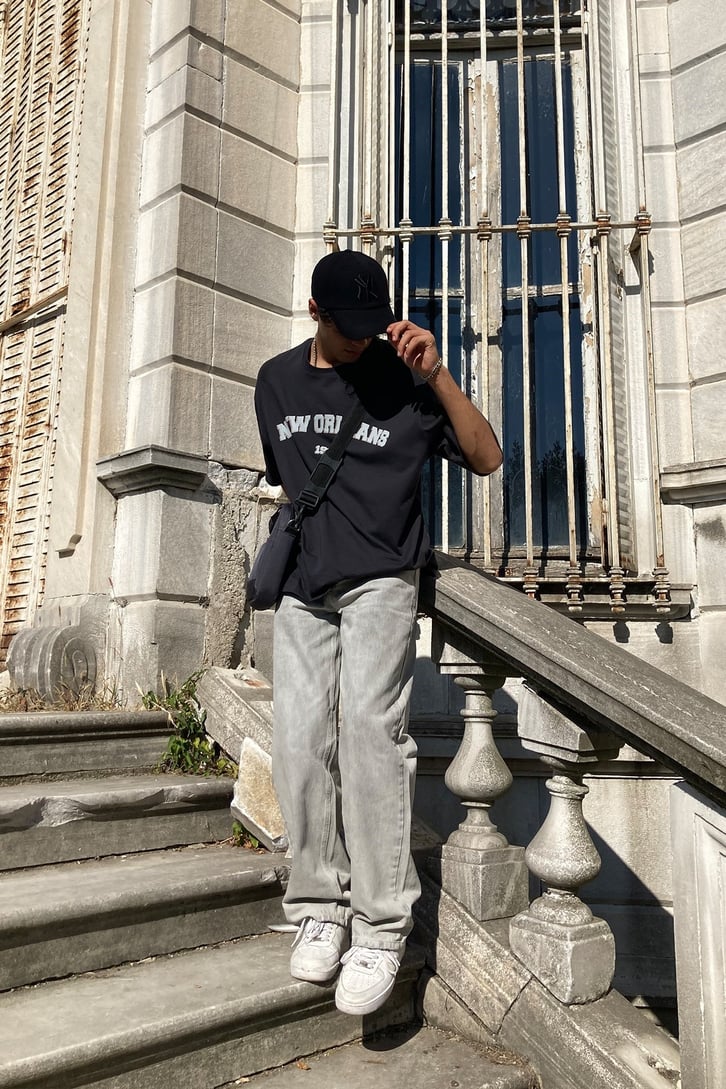 YAN CEPLİ LOOSE FIT BAGGY JEAN
