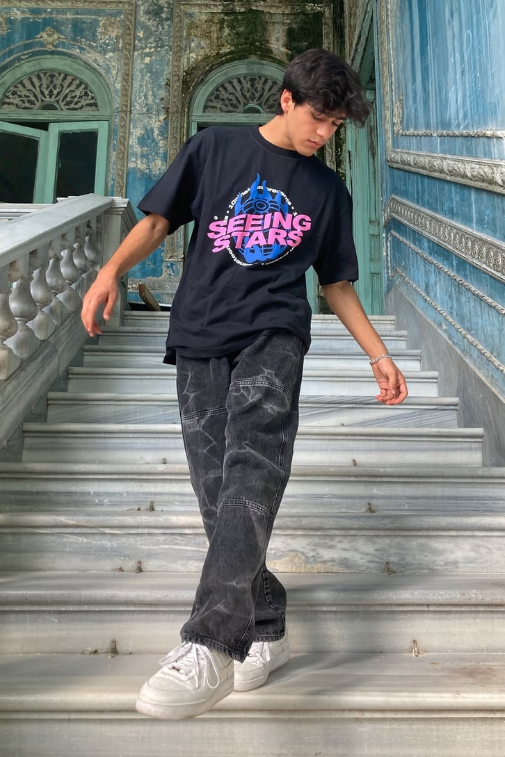 YAN CEPLİ LOOSE FIT BAGGY JEAN