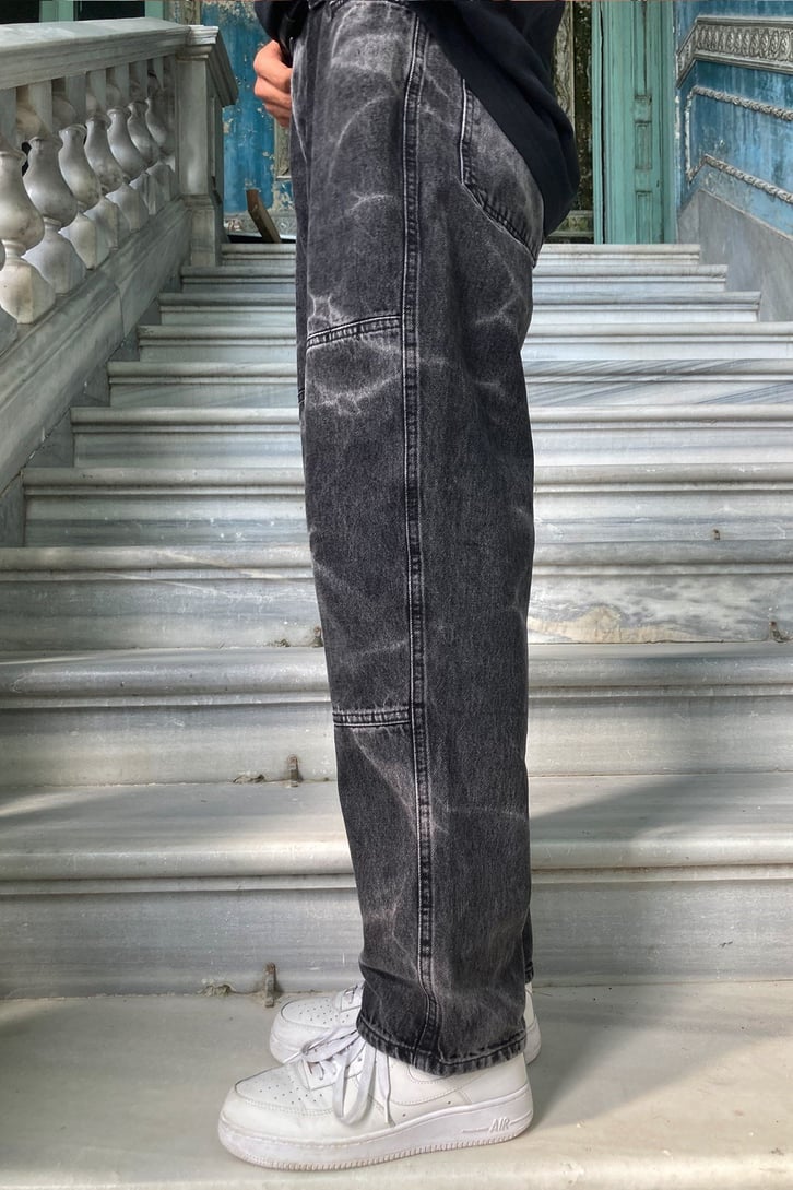 YAN CEPLİ LOOSE FIT BAGGY JEAN