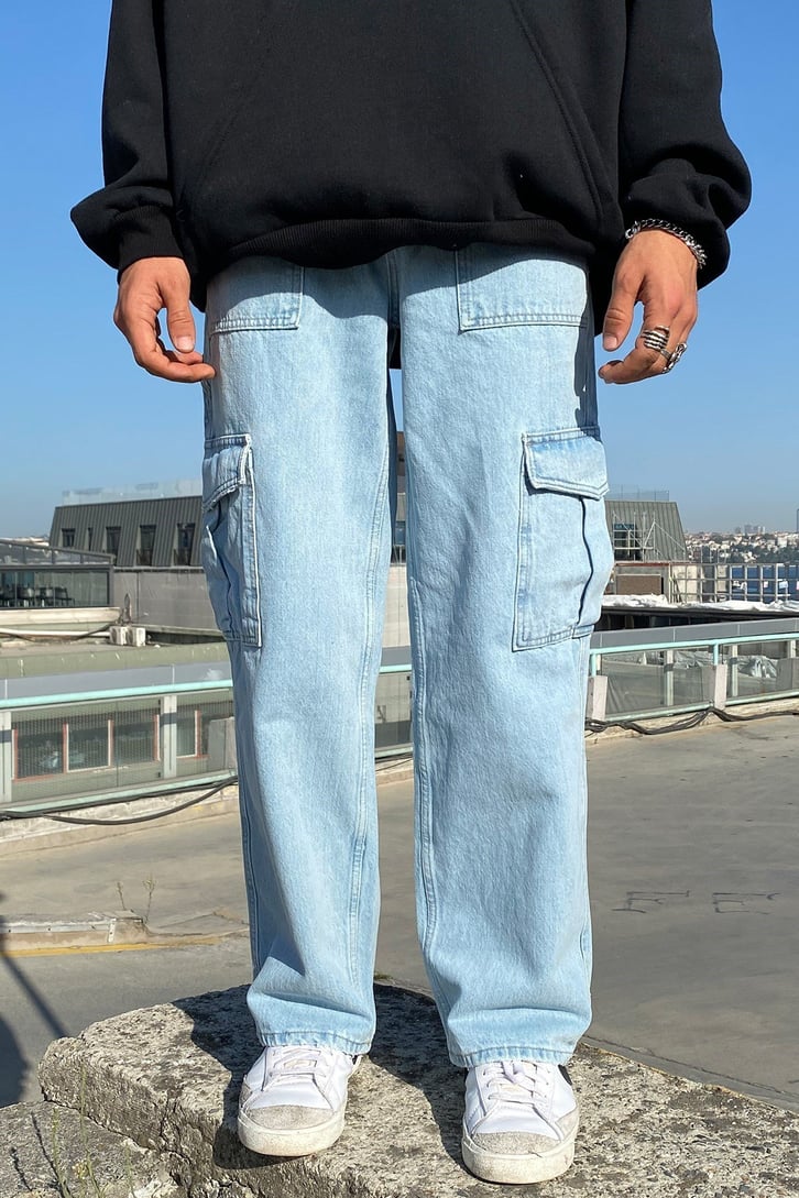 YAN CEPLİ LOSSE FIT JEAN