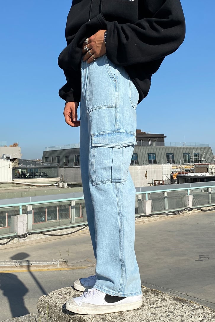 YAN CEPLİ LOSSE FIT JEAN